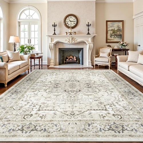 Tappeto vintage beige scuro - tappeto,