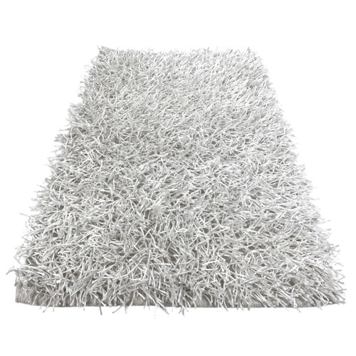 Tappeto shaggy bianco moderno - bianco,