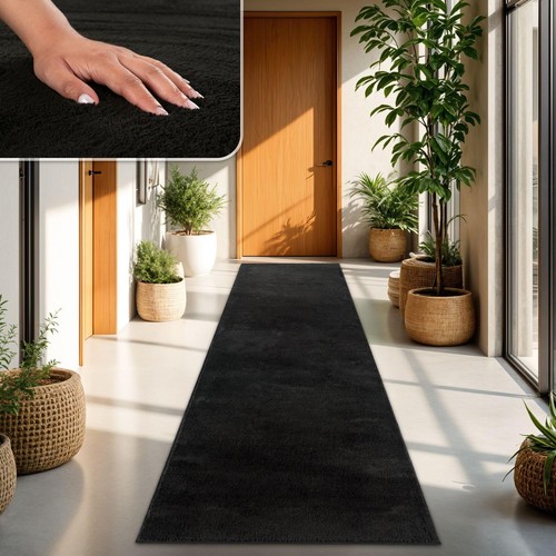 Tappeto salotto nero 100x200 - nero,