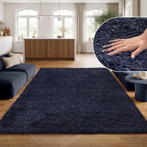 Tappeto shaggy blu - tappeto, pelo