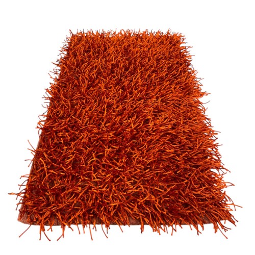 Tappeto shaggy arancio moderno - tappeto,